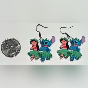 Hawaiian Lilo & Stitch Dancing Earrings